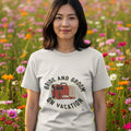 BRIDE AND GROOM ON VACATION | Fun Honeymoon T-Shirt - accurate print preview