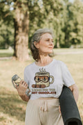 I CAME FOR THE HOT CHOCOLATE | Funny Snowboarding T-shirt - accurate print preview