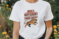 BUILT DIFFERENT WITH TIGER ENERGY | Wild Animal T-Shirt - accurate print preview
