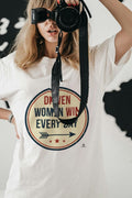 DRIVEN WOMEN WIN EVERY DAY | Empowering T-shirt for Champions - accurate print preview