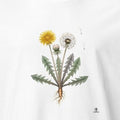Dandelion Botanical Art T-Shirt | Vintage Etching Inspired Design - accurate print preview