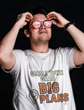 SMALL TOWN GRAD BIG PLANS | Funny Graduation T-Shirt - accurate print preview