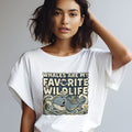 WHALES ARE MY FAVORITE WILDLIFE | T-Shirt for Whale Lovers - accurate print preview