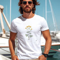 Meadow Buttercup Botanical Art T-Shirt | Vintage Wildflower Design - accurate print preview