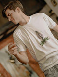Foxglove Botanical Art T-Shirt | Vintage Wildflower Illustration - accurate print preview
