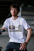 MEETINGS END DEADLINES BEGIN | Funny T-shirt for Office Workers - accurate print preview