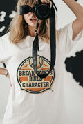 BREAK POINTS BUILD CHARACTER | Funny Tennis T-Shirt - accurate print preview