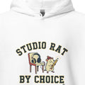 STUDIO RAT BY CHOICE | Cozy Music & Arts Hoodie - accurate print preview