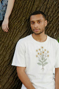 Chamomile Botanical Art T-Shirt | Vintage Herb Illustration - accurate print preview