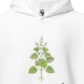 Lemon Balm Botanical Art Hoodie | Vintage Elegance for Nature Lovers - accurate print preview