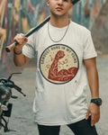 SAWDUST RUNS IN MY VEINS | Woodworking Life T-Shirt - accurate print preview