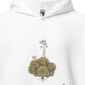 Sempervivum Botanical Art Hoodie | Vintage Succulent Illustration - accurate print preview