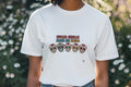 SUGAR SKULLS MAKE ME SMILE | Fun Day Of The Dead T-shirt - accurate print preview