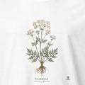 Valerian Botanical Art T-Shirt | Vintage Illustration of Valeriana Officinalis - accurate print preview