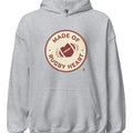 MADE OF RUGBY HEART | Cozy Rugby Hoodie - accurate print preview