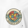 QUILTER AT HEART | Fun T-Shirt for Quilting Enthusiasts - accurate print preview