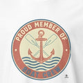 PROUD MEMBER OF THE BOAT CREW | Fun Fishing T-Shirt - accurate print preview