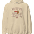 BUTTER MAKES ME BRAVER | Funny Cooking Hoodie - accurate print preview