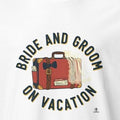 BRIDE AND GROOM ON VACATION | Fun Honeymoon T-Shirt - accurate print preview