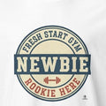 FRESH START GYM ROOKIE HERE | Funny Fitness T-Shirt - accurate print preview