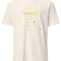 Triathlon athlete motto design for swim bike run fans, clean sporty typography for training days and race weekends - accurate print preview