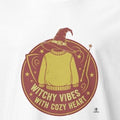 WITCHY VIBES WITH COZY HEART | Spooky Season T-shirt - accurate print preview