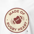 MADE OF RUGBY HEART | Funny Rugby T-shirt - accurate print preview