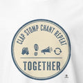 Cheerleading Clap Stomp Chant Repeat Together design for squads, pep rallies, and synchronized team spirit - accurate print preview