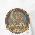 MY COMPASS IS OWL WISDOM | Funny Owl Wisdom T-Shirt - accurate print preview