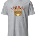 RAISED ON DIRT AND DREAMS | Vintage Baseball T-Shirt - accurate print preview