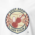 QUIET ROOM LOUD VIOLIN | Funny Violin T-Shirt - accurate print preview