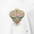Lithops Botanical Art T-Shirt | Vintage Succulent Illustration - accurate print preview
