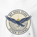 MY SOUL FLIES AFTER STORMS | Raven Soul T-Shirt - accurate print preview