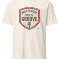 BASS PLAYERS HOLD THE GROOVE | Fun Bass Guitar T-Shirt - accurate print preview