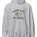 STUDIO RAT BY CHOICE | Cozy Music & Arts Hoodie - accurate print preview