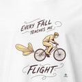 EVERY FALL TEACHES ME FLIGHT | BMX Sports T-Shirt - accurate print preview