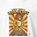 BUILT WITH A LION HEART | Fierce Wild Animal T-Shirt - accurate print preview