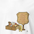 DESK DRAWER SNACK CURATOR HERE | Funny Office Snack T-shirt - accurate print preview