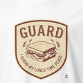 I GUARD MY LUNCH TIME PEACE | Funny Office Life T-Shirt - accurate print preview
