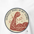 SAWDUST RUNS IN MY VEINS | Woodworking Life T-Shirt - accurate print preview