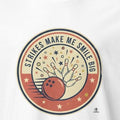 STRIKES MAKE ME SMILE BIG | Funny Bowling T-Shirt - accurate print preview
