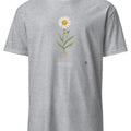Oxeye Daisy Botanical Art T-Shirt | Vintage Wildflower Design - accurate print preview