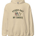 STUDIO RAT BY CHOICE | Cozy Music & Arts Hoodie - accurate print preview