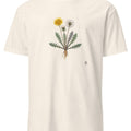 Dandelion Botanical Art T-Shirt | Vintage Etching Inspired Design - accurate print preview