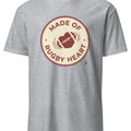 MADE OF RUGBY HEART | Funny Rugby T-shirt - accurate print preview