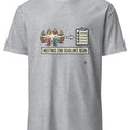 MEETINGS END DEADLINES BEGIN | Funny T-shirt for Office Workers - accurate print preview