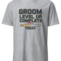 GROOM LEVEL UP COMPLETE TODAY | Funny Newlywed T-Shirt - accurate print preview