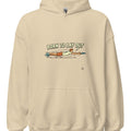 BORN TO LAY OUT | Ultimate Frisbee Hoodie for Players - accurate print preview