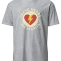 BRAVE HEART BIG RESULTS | Motivational T-Shirt for Winners - accurate print preview