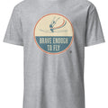 BRAVE ENOUGH TO FLY | Inspirational Gymnastics T-Shirt - accurate print preview